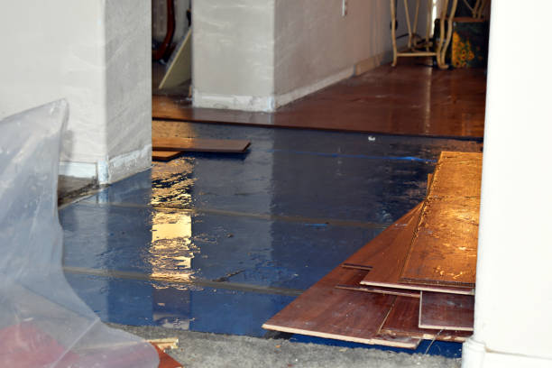 Professional Burst Pipe Cleanup technician working in Wheatland, ND